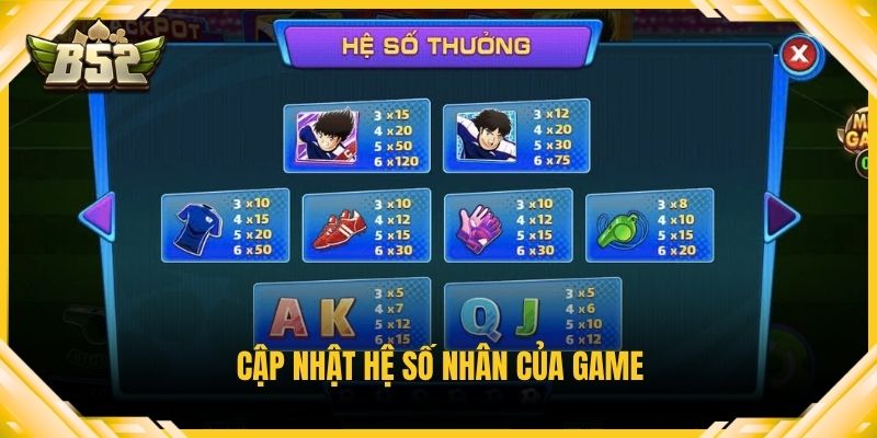 Cập nhật hệ số nhân của game