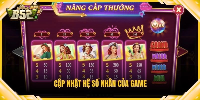 Cập nhật hệ số nhân của game